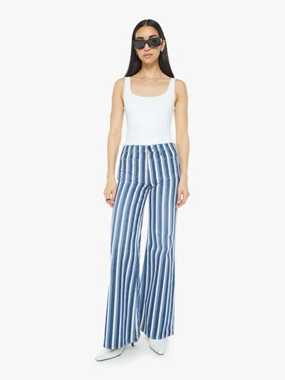 Mother The Patch Pocket Twister Sneak Following Up Pants In Blue