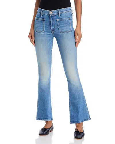 Mother The Patch Pocket Weekender Jeans In Poppin Wheelies In Blue
