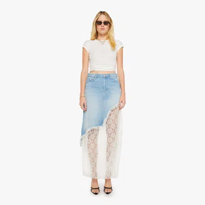 Mother The Peek-a-boo Maxi Head Rush Skirt In Blue