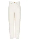 Mother The Peeler Tapered Ankle Jeans In Neutral