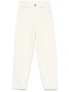 Mother The Peeler Tapered Ankle Jeans In White