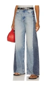 Mother Pipe Dream Button Sneak Fray Jeans In Blinded By The Dark