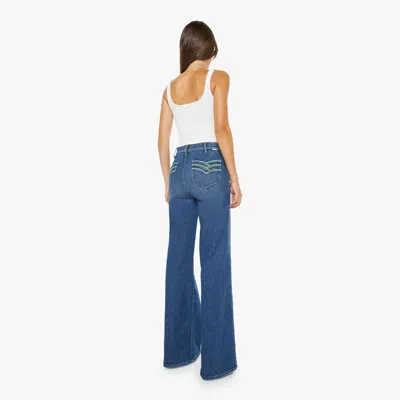 Mother The Pipeline Hustler Roller Sneak Catch My Drift Jeans In Green