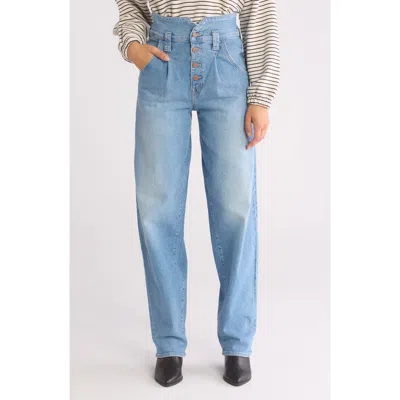 Mother The Pixie Bandit Starlet Sneak Straight Leg Jeans In Love On The Beat