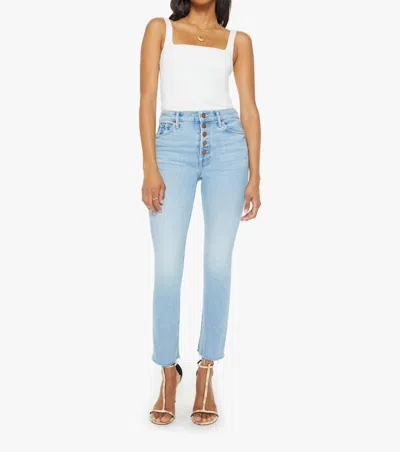 Mother The Pixie Dazzler Ankle Fray Jean In Ivy League Cowboy In Blue