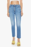 Mother The Pixie Dazzler Fray Hem Ankle Jeans