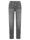 Mother The Pixie Mid Rise Dazzler Ankle Jeans In Gray