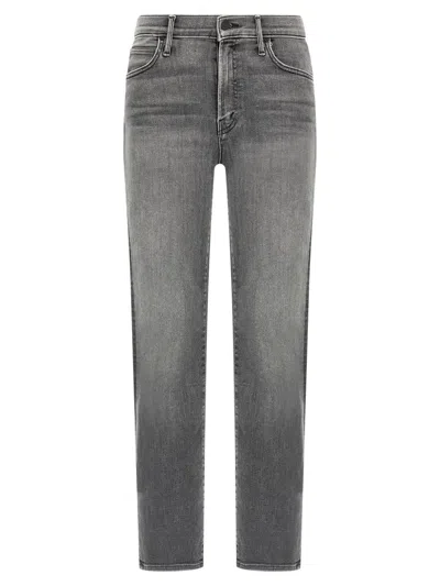 Mother The Pixie Mid Rise Dazzler Ankle Jeans In Gray