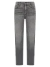 Mother The Pixie Mid Rise Dazzler Ankle Jeans In Gray