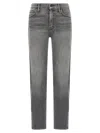 Mother The Pixie Mid Rise Dazzler Ankle Jeans In Gray