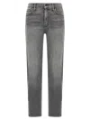 Mother The Pixie Mid Rise Dazzler Ankle Jeans In Gray
