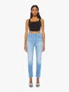 MOTHER THE PIXIE RIDER ANKLE MEDITERRANEAN MUSE JEANS IN BLUE - SIZE 34