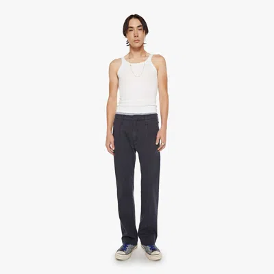 Mother The Pleated Big Shot Prep Navy Pants In Blue