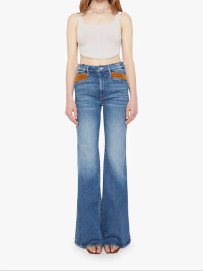 Mother The Pointy Pocket High-rise Flare Jeans In Doozy Heel In Multi
