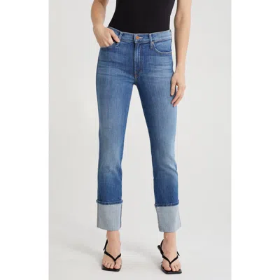 Mother The Pony Boy High Waist Ankle Straight Leg Jeans In Brown