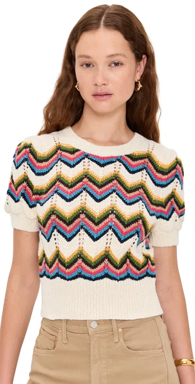 Mother The Powder Puff Sweater The Highs And Lows In Neutral