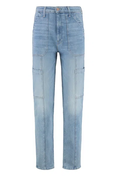 Mother The Private Dbl Skinny Jeans In Blue