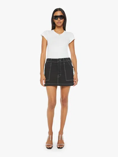 Mother The Private Mini Skirt Lines In White