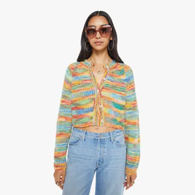 MOTHER THE RAGLAN CROP CARDIGAN FANCY FADE SWEATER