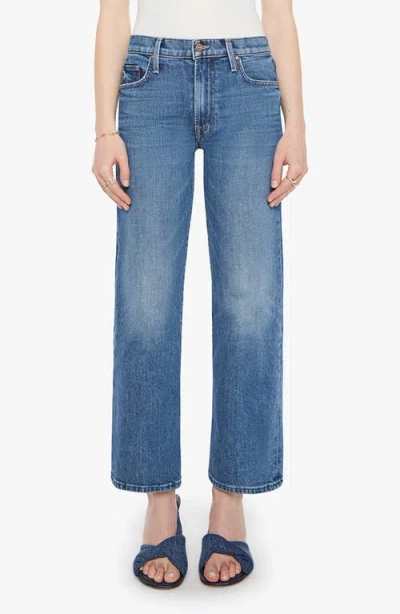 Mother The Rambler Ankle Wide Leg Jeans In Blue