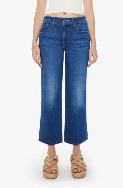 Mother The Rambler Ankle Wide Leg Jeans In Blue