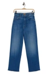 Mother The Rambler Flood High Waist Crop Wide Leg Jeans In Blue