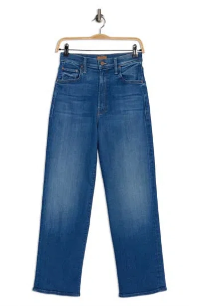 Mother The Rambler Flood High Waist Crop Wide Leg Jeans In Blue