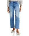 MOTHER THE RAMBLER HIGH RISE ANKLE STRAIGHT JEANS IN WE THE ANIMALS