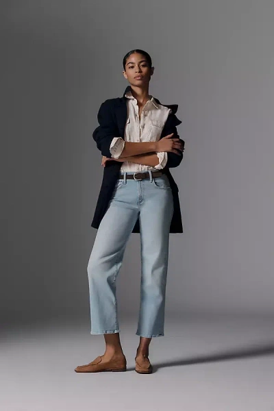 Mother The Rambler High-rise Straight-leg Ankle Jeans In Blue