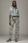 Mother The Rambler High Rise Ankle Straight Jeans In Dirtbike In Blue