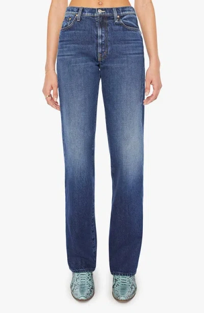 Mother The Rambler High Waist Straight Leg Jeans In Blue