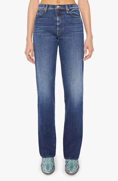 Mother The Rambler High Waist Straight Leg Jeans In Unplugged