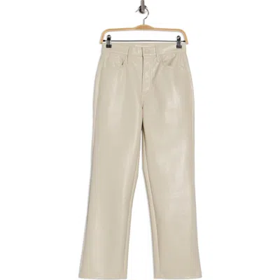 Mother The Rambler Zip Ankle Faux Leather Pants In White