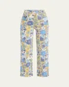 Mother The Rambler Zip Ankle Dirtbike Flowers Pants