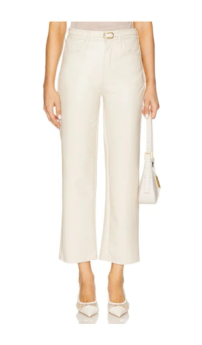 Mother The Rambler Zip Ankle Jeans In White