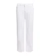 Mother The Rambler Zip Ankle Jeans In White