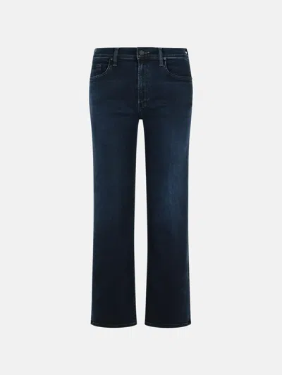 Mother 'the Rambler Zip Ankle' Midnight Blue Cotton Jeans In Black
