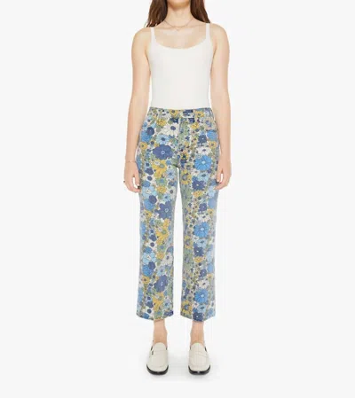Mother The Rambler Zip Ankle Pant In Dirtbike Flowers In Multi