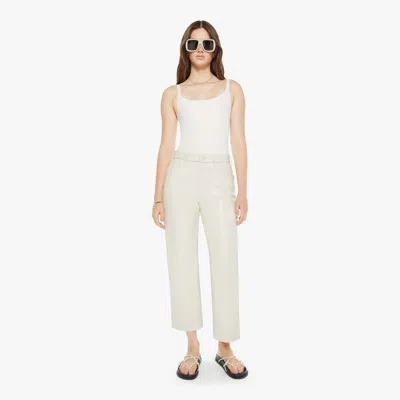Mother The Rambler Zip Ankle Pants In Ivory