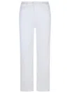 Mother Fairest Of Them All Straight-leg High-waist Jeans In White