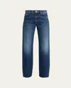 Mother The Rambler Zip Denim Jeans In Brown