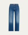Mother Womens Different Strokes The Maven Sneak Straight-leg Mid-rise Jeans