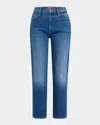Mother Womens Different Strokes The Maven Sneak Straight-leg Mid-rise Jeans