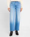 Mother The Rambler Zip Flood Jeans In Read Between The Lines In Blue