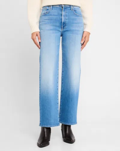 Mother The Rambler Zip Flood Jeans In Read Between The Lines In Blue