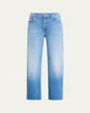 Mother The Rambler Zip Flood Jeans In Read Between The Lines