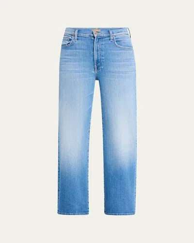 Mother The Rambler Zip Flood Jeans In Read Between The Lines