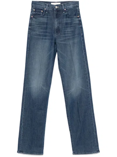 Mother The Rambler Zip Heel Jeans In Blue