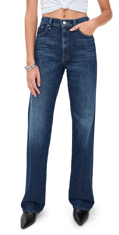 Mother The Rambler Zip Heel Jeans Unplugged In Brown