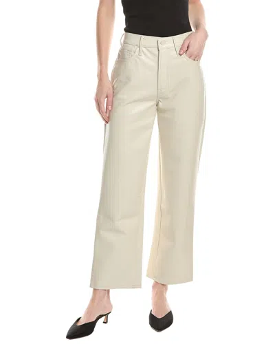 Mother The Rambler Zip Leather Ivory Jean In White